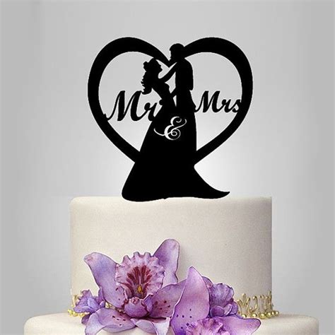 New Mr Mrs Wedding Decoration Cake Topper Acrylic Black Romantic Bride Groom Ca Wedding Cake