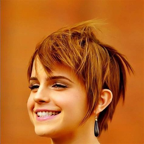 emma watson pixie haircut love this style gorgeous earrings high heels color single