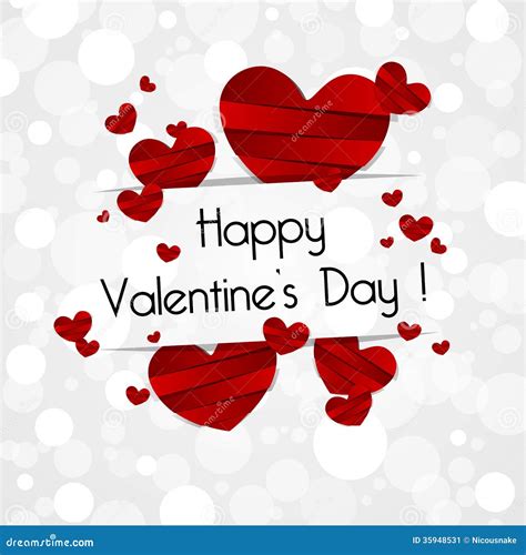 Happy Valentines Day Card Stock Vector Illustration Of Amour 35948531
