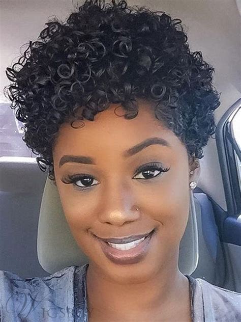 Synthetic wig curly bob pixie cut wig ombre medium length grey synthetic hair women's party synthetic ombre hair gray ombre / african american wig / for black women. African American Wigs Kinky Curly Short Natural Black ...