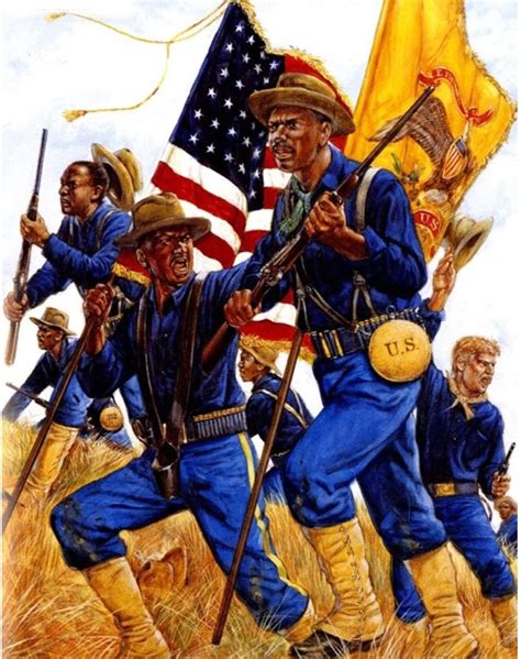 African American Buffalo Soldiers Painting From The Civil War Etsy