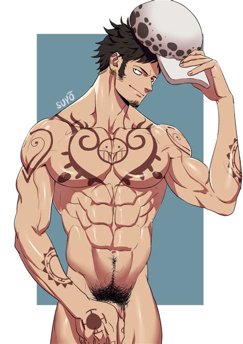 Suyohara Trafalgar Law One Piece Highres Boy Abs Black Hair Looking At Viewer Male