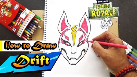 How To Draw Drift S Mask From Fortnite Battle Royal Art Tutorial