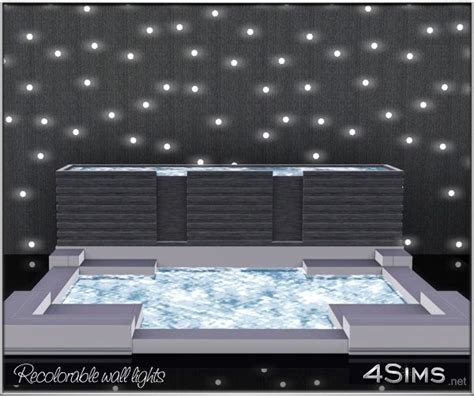 Wall Led Lights 2 Styles Colored And Recolorable 4 Sims Sims Sims