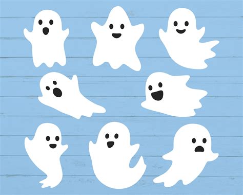 Ghost Svg Bundle Png Dxf Eps Ai Pdf  Ghost Svg Cute Etsy