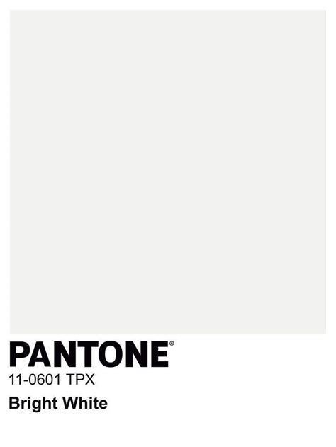 Pantone Color Chart White