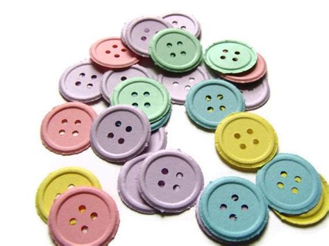 Items Similar To 100 Pastel Buttons Button Punchespaper Buttons Baby