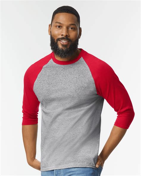 Gildan 5700 Heavy Cotton™ Raglan Three Quarter Sleeve T Shirt