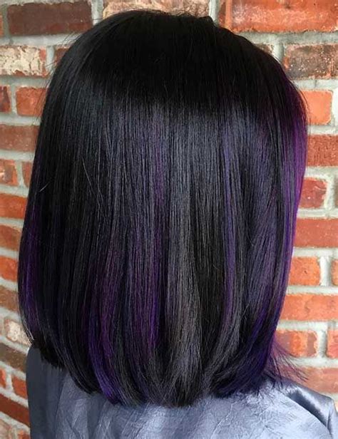 Purple Highlights In Black Hair Closets N More