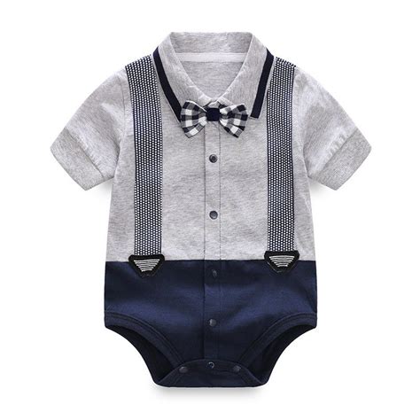 Kittikin Checkered Suspender And Bowtie Baby Boy Onesie Buy Online