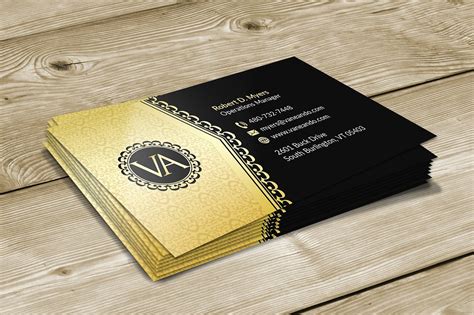 Gold And Black Business Card 29817 Business Cards Design Bundles