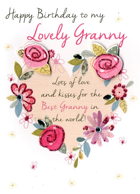 Lovely Granny Happy Birthday Greeting Card Cards
