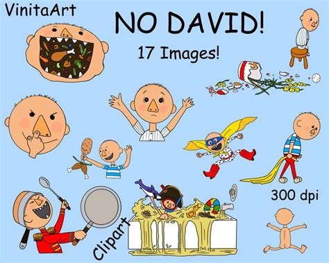 No David Storybook Clipart Printable Digital Download Etsy No David