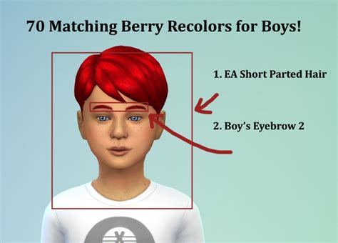 70 Matching Berry Recolors For Boys At The Simsperience Sims 4 Updates