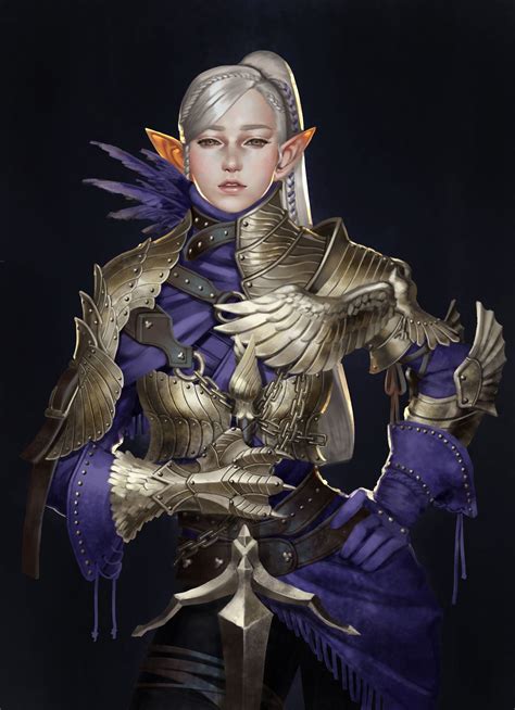 20181017 Elf Warrior Lily Kim Elf Warrior Fantasy Character Design