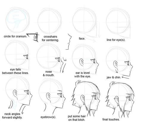 How To Draw A Sideways Manga Face Pin