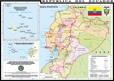 Mapa Político Del Ecuador 1999 Tamaño Completo