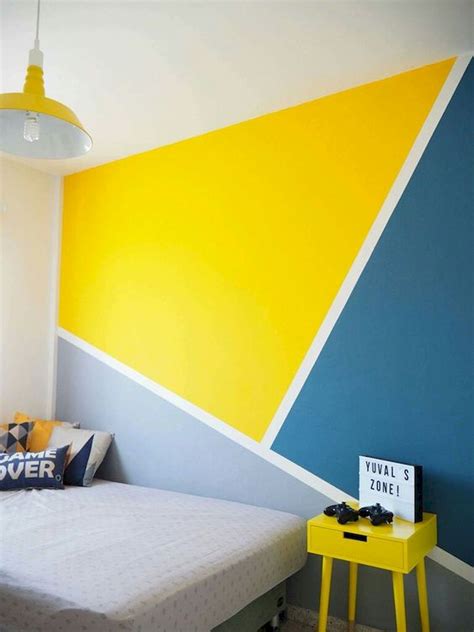 33 Best Geometric Wall Art Paint Design Ideas 33decor Bedroom Wall