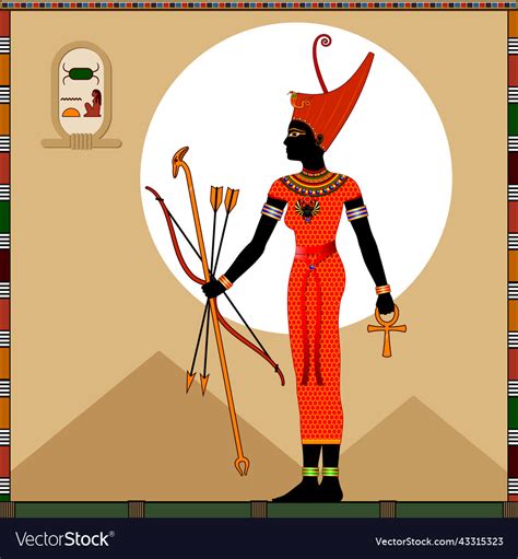 Religion Of Ancient Egypt Goddess Neith Royalty Free Vector