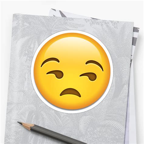 Unamused Face Emoji Sticker By Totesemotes Redbubble