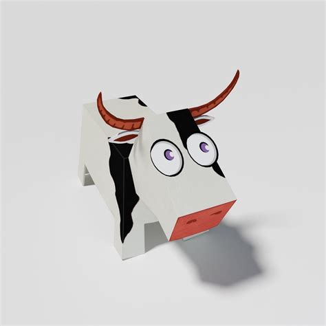 paper cow 3D asset | CGTrader