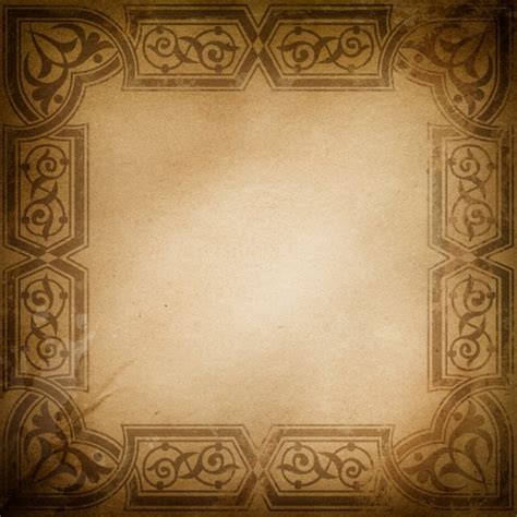 Old Paper Background With Vintage Border And Frame ⬇ Stock Photo