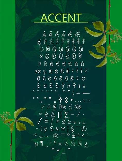 Green Nature Font By Zetdesign Thehungryjpeg