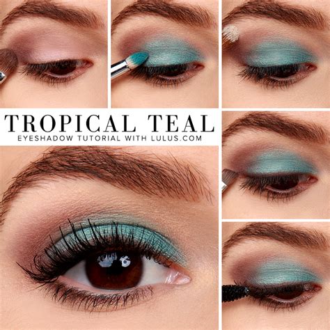 Lulus How To Tropical Teal Eyeshadow Tutorial Fashion Blog