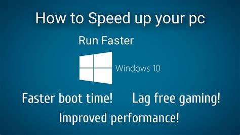 How To Speed Up Windows 10 Performancebest Setting Youtube