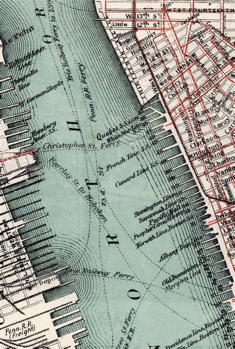 Old Map Of New York 1897 Manhattan Vintage Map Of New York