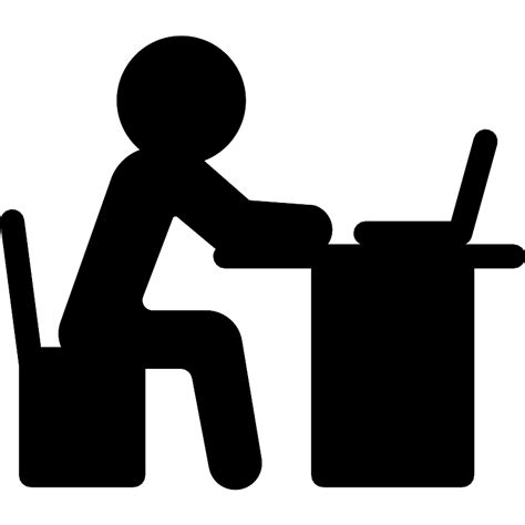 Student Working At Desk Vector Svg Icon Svg Repo