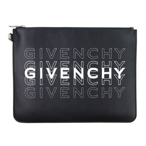 Givenchy Black Embroidered Pouch Black Onu