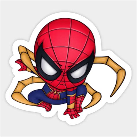 Cute Chibi Spider Man Spider Man Sticker Teepublic