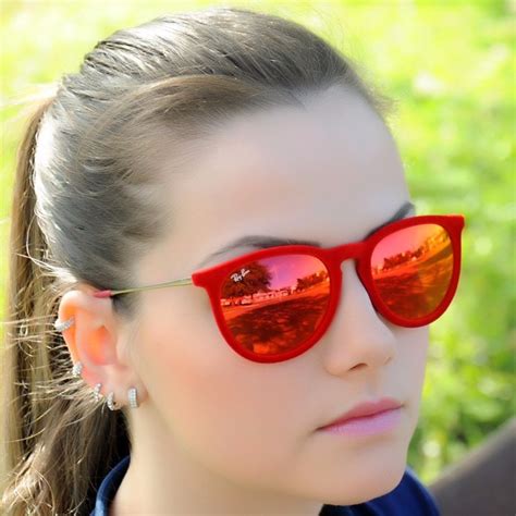 Óculos De Sol Rayban Feminino Erika Lente Espelhada R 4000 Em