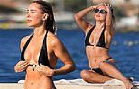 Kimberley Garner Sizzles In A Plunging Black Bikini As She Soaks Up The Sun In Trends Now