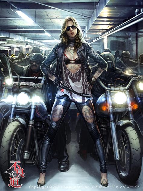 Fantasy Rocky Girl Motorcycle Male Hard Wallpaper 1440x1920 649478