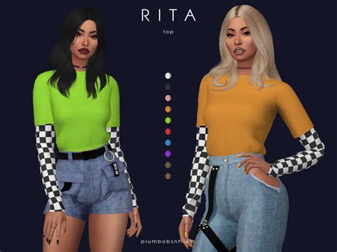 Rita Top By Plumbobs N Fries At Tsr Sims 4 Updates