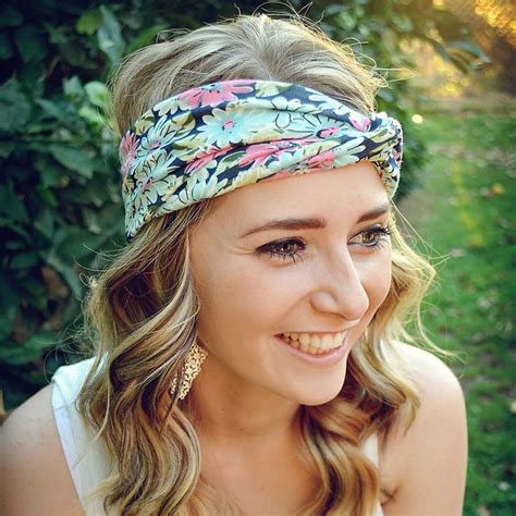 excellent quality quality products headband hair band boho elastic wrap turban floral twist knot