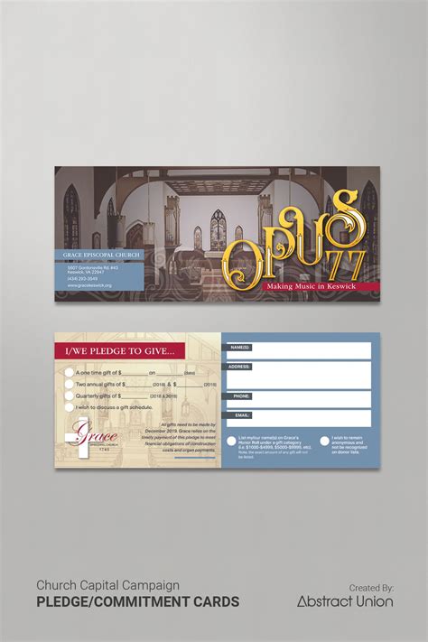There are over 20 capital one. 3.5 x 8.5 Commitment Cards / Pledge Card Design | Church graphic design, Card design, Church ...