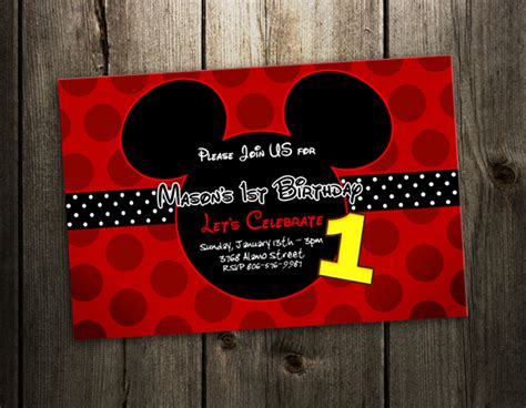 Free Printable Mickey Mouse Birthday Cards