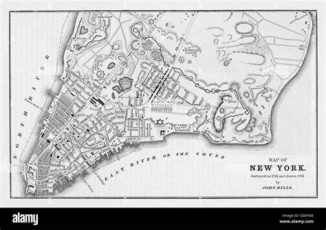 A Map Of New York Date 1782 5 Stock Photo Alamy