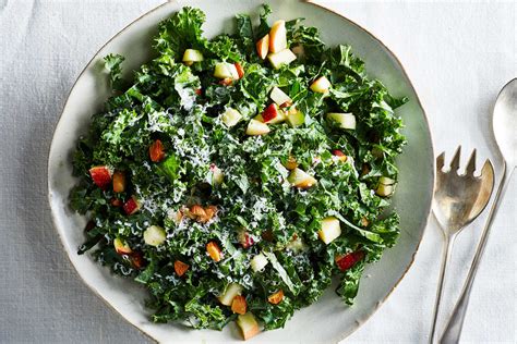 Kale Salad With Apples And Cheddar Recipe Nyt Cooking