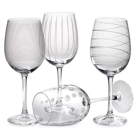 Mikasa Cheers 16 Oz White Wine Glasses Set Of 4 Bed Bath And