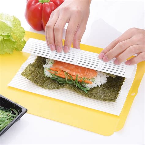 New Arrival Great Plastic Sushi Rolling Mat Diy Durable 1 Pc Kitchen