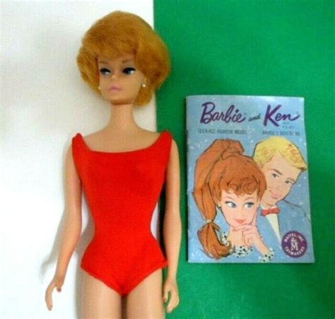 Vintage Bubble Cut Barbie 850 Blonde Straight Leg Doll 1960s