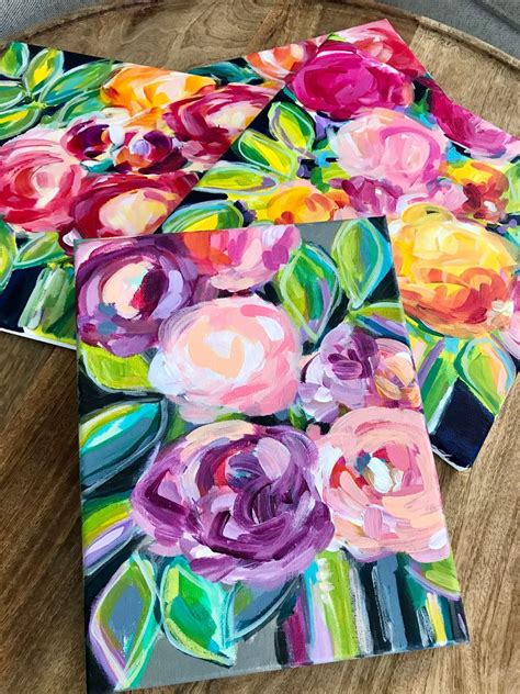 Learn How To Paint Abstract Flowers On Canvas The Easy Way Artist Elle