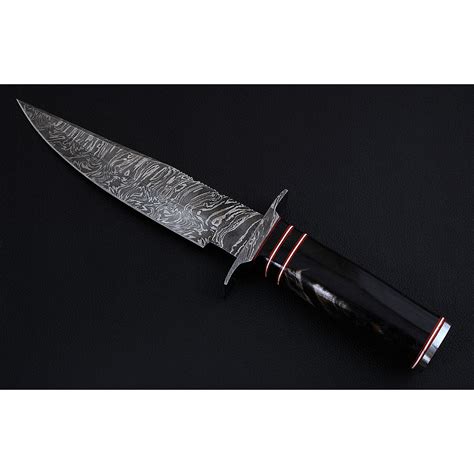 Damascus Steel Bowie Hunting Knife The Blade Point Touch Of Modern