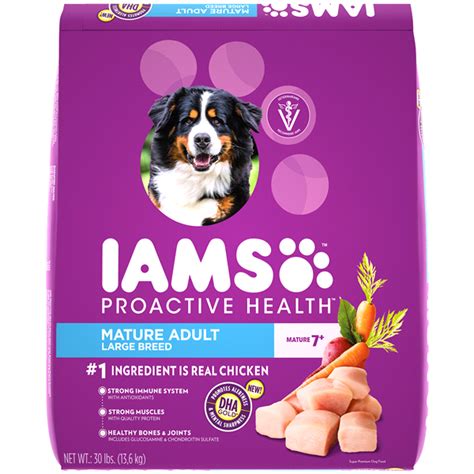 Iams Proactive Health Mature Adult Large Breed Dry Dog Food Chicken 30