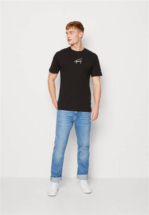 Tommy Jeans Signature Tee Unisex T Shirt Basique Blacknoir