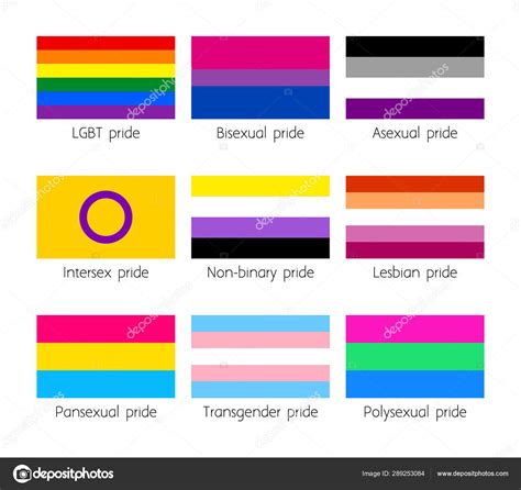 Sexual Identity Lgbt Flags Set Stock Vector Image By ©reamolko 289253084